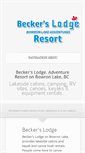 Mobile Screenshot of beckerslodge.ca
